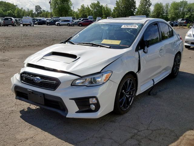 JF1VA1C64J9802823 - 2018 SUBARU WRX PREMIU WHITE photo 2