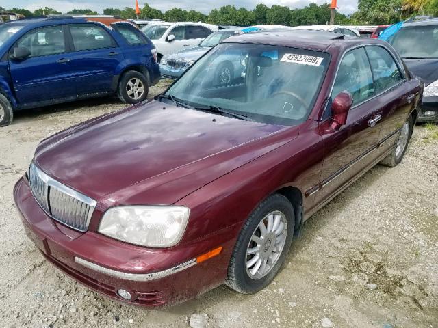 KMHFU45E44A323702 - 2004 HYUNDAI XG 350 MAROON photo 2