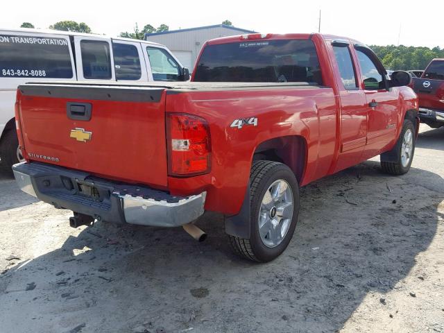 1GCRKSE33BZ119403 - 2011 CHEVROLET SILVERADO RED photo 4