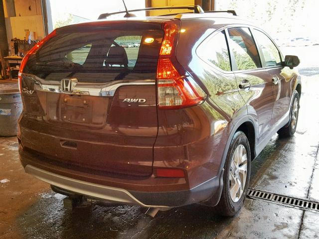 5J6RM4H71FL011546 - 2015 HONDA CR-V EXL BROWN photo 4