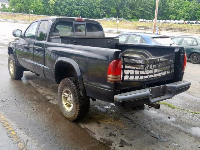 1B7GG22N2YS788083 - 2000 DODGE DAKOTA BLACK photo 3