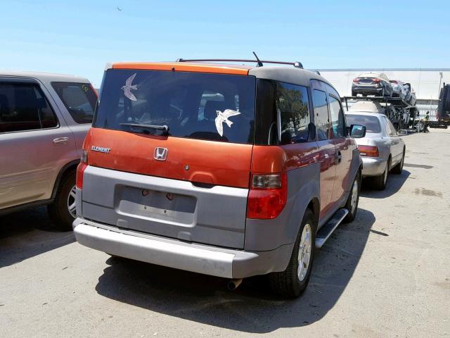 5J6YH28623L035247 - 2003 HONDA ELEMENT EX ORANGE photo 4