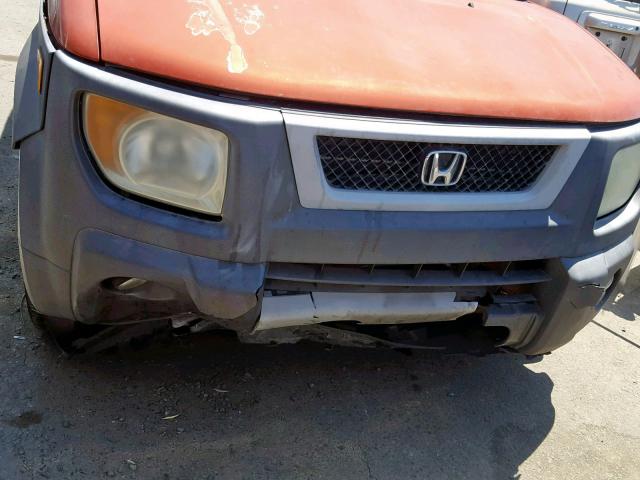 5J6YH28623L035247 - 2003 HONDA ELEMENT EX ORANGE photo 9