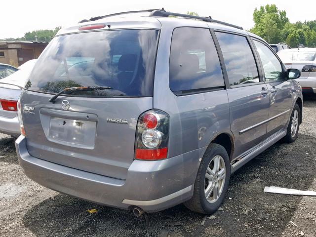 JM3LW28J140528986 - 2004 MAZDA MPV WAGON SILVER photo 4