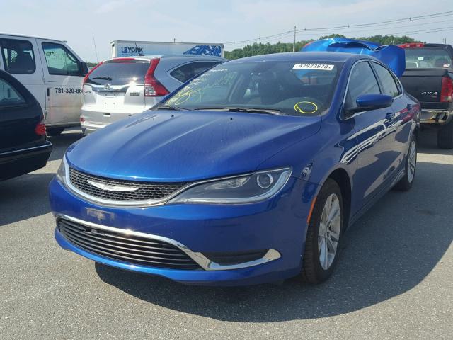 1C3CCCAB6FN596124 - 2015 CHRYSLER 200 LIMITE BLUE photo 2