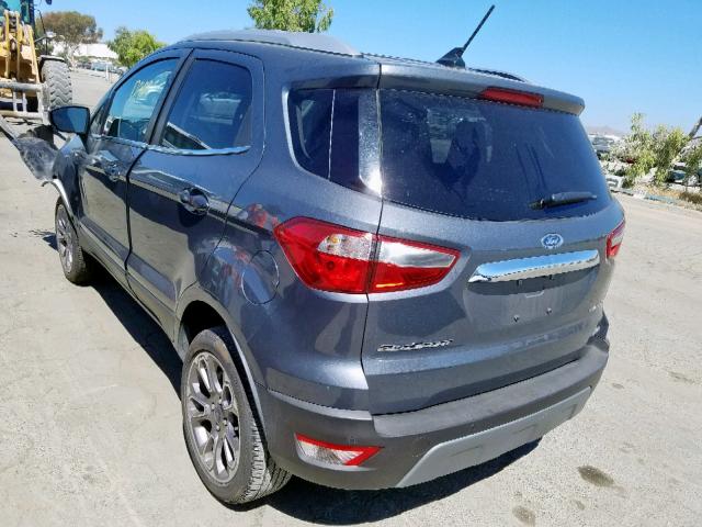 MAJ6P1WL9JC197673 - 2018 FORD ECOSPORT T GRAY photo 3