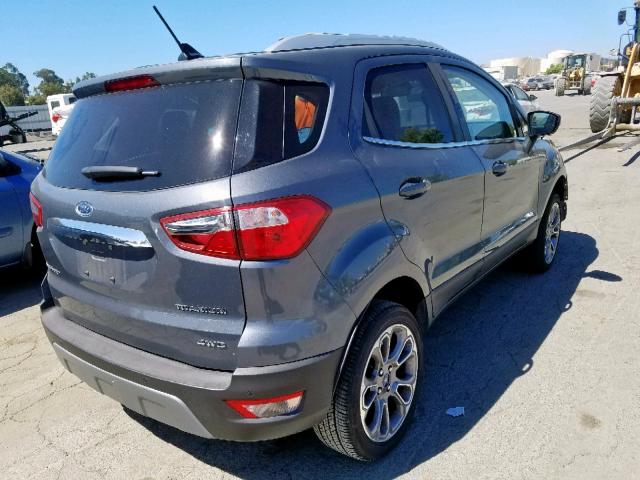 MAJ6P1WL9JC197673 - 2018 FORD ECOSPORT T GRAY photo 4