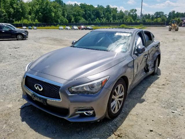 JN1BV7AR2FM391625 - 2015 INFINITI Q50 BASE GRAY photo 2