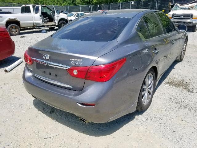 JN1BV7AR2FM391625 - 2015 INFINITI Q50 BASE GRAY photo 4