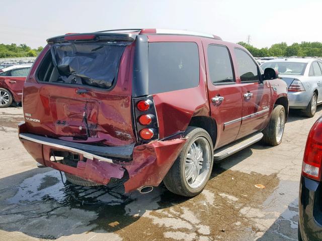 1GKFK03209R130326 - 2009 GMC YUKON DENA RED photo 4