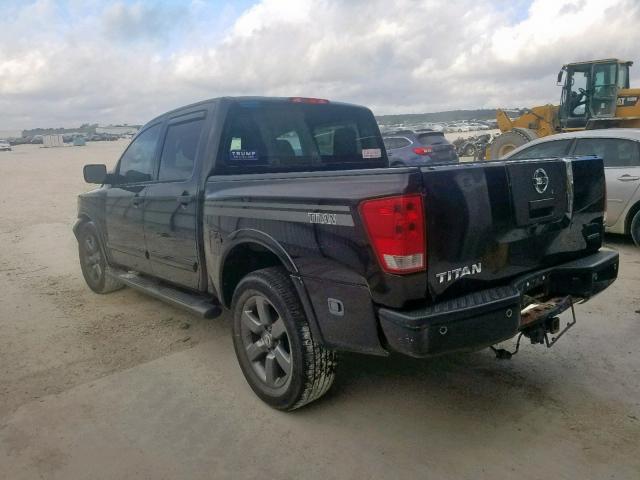 1N6BA0EK7CN306407 - 2012 NISSAN TITAN S BLACK photo 3