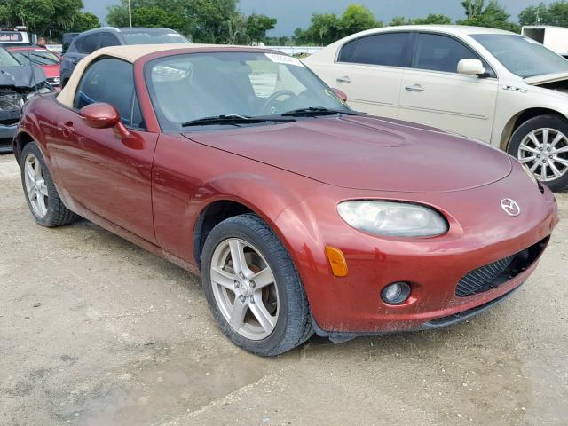 JM1NC25F760117511 - 2006 MAZDA MX-5 MIATA BURGUNDY photo 1