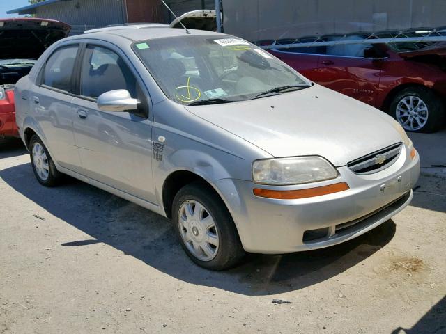 KL1TD52645B322482 - 2005 CHEVROLET AVEO BASE ვერცხლისფერი ფოტო 1