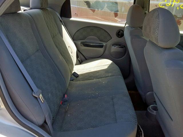 KL1TD52645B322482 - 2005 CHEVROLET AVEO BASE ვერცხლისფერი ფოტო 6