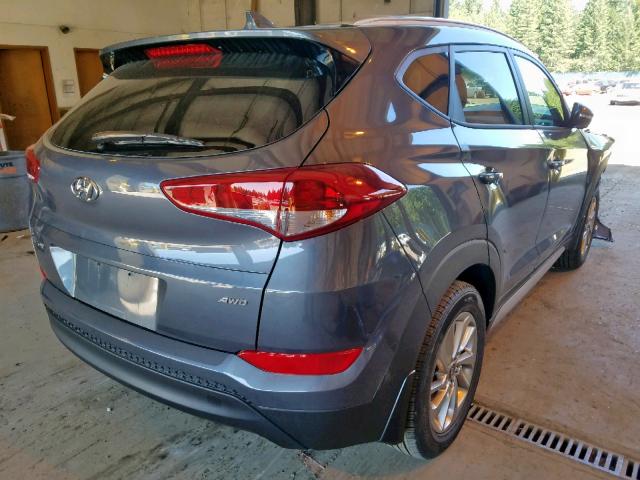 KM8J3CA46HU420912 - 2017 HYUNDAI TUCSON LIM GRAY photo 4