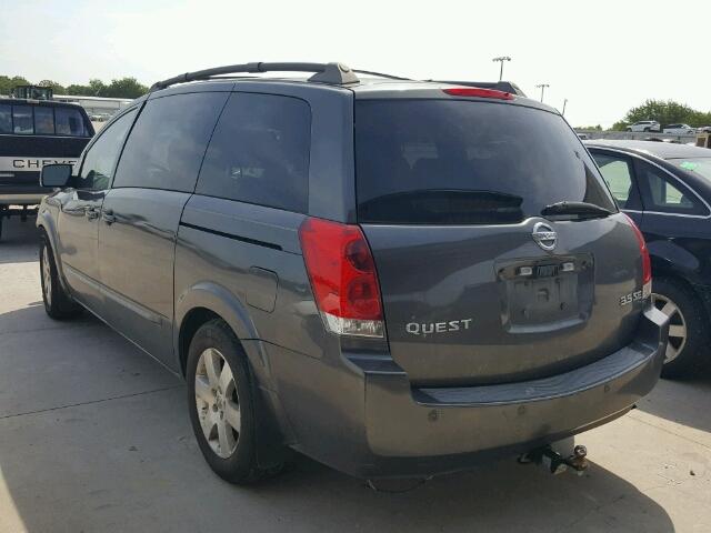 5N1BV28UX4N370891 - 2004 NISSAN QUEST S GRAY photo 3