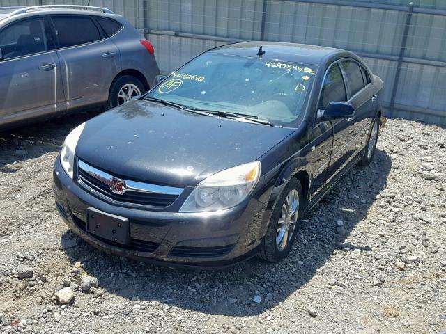 1G8ZS57NX8F162642 - 2008 SATURN AURA XE BLACK photo 2