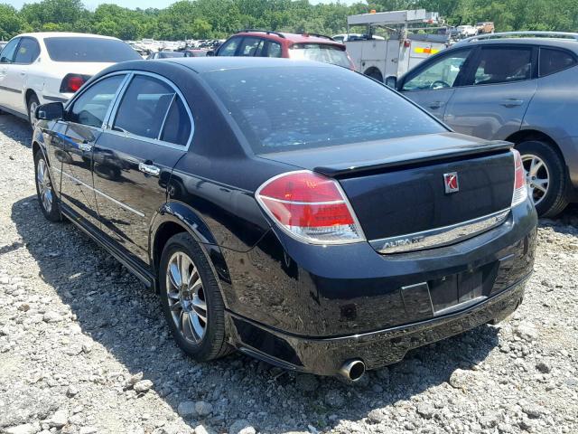 1G8ZS57NX8F162642 - 2008 SATURN AURA XE BLACK photo 3