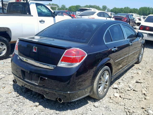 1G8ZS57NX8F162642 - 2008 SATURN AURA XE BLACK photo 4