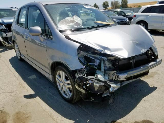 JHMGD38687S047335 - 2007 HONDA FIT S GRAY photo 1