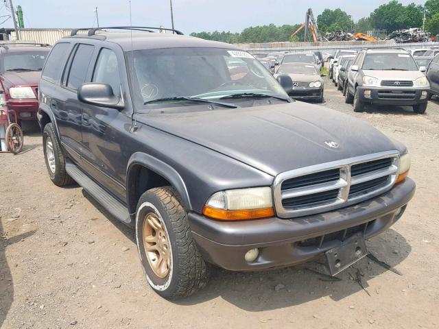 1B8HS58N82F172377 - 2002 DODGE DURANGO SL GRAY photo 1