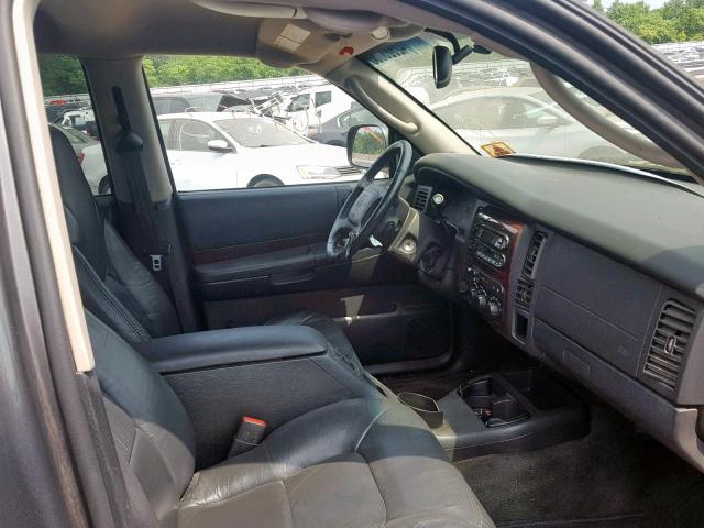 1B8HS58N82F172377 - 2002 DODGE DURANGO SL GRAY photo 5