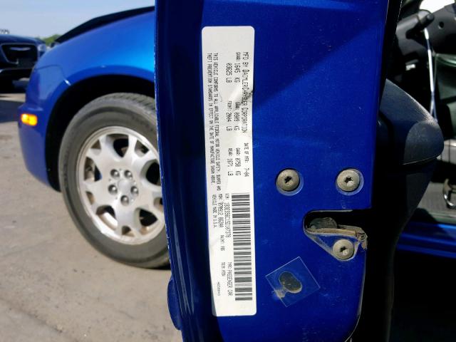 1B3ES56C15D107378 - 2005 DODGE NEON SXT BLUE photo 10