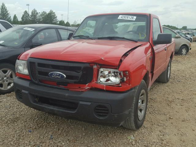 1FTYR10D39PA05604 - 2009 FORD RANGER RED photo 2