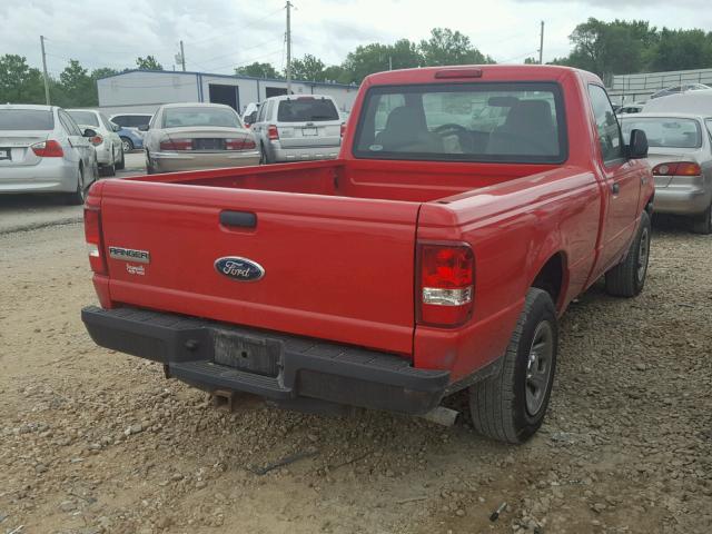 1FTYR10D39PA05604 - 2009 FORD RANGER RED photo 4