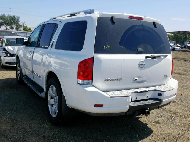 5N1AA0ND7BN602862 - 2011 NISSAN ARMADA SV WHITE photo 3