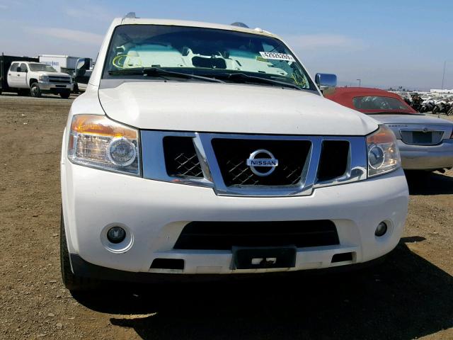 5N1AA0ND7BN602862 - 2011 NISSAN ARMADA SV WHITE photo 9