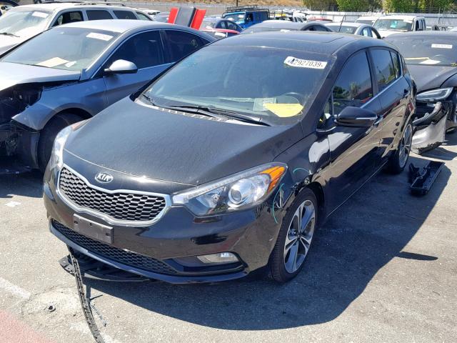 KNAFX5A86G5628856 - 2016 KIA FORTE EX BLACK photo 2