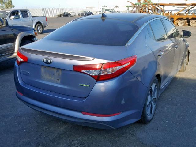 KNAGM4AD1C5024954 - 2012 KIA OPTIMA HYB BLUE photo 4