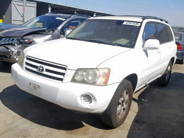 JTEGD21A210020673 - 2001 TOYOTA HIGHLANDER WHITE photo 2