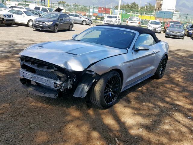1FATP8FF4J5181455 - 2018 FORD MUSTANG GT SILVER photo 2