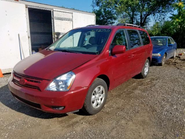 KNDMG4C31A6345241 - 2010 KIA SEDONA LX RED photo 2