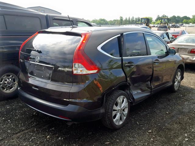 5J6RM4H74DL065596 - 2013 HONDA CR-V EXL BROWN photo 4