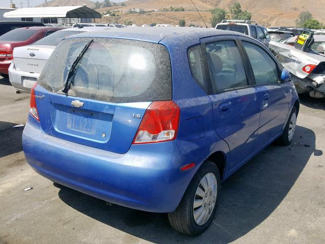 KL1TD66627B685947 - 2007 CHEVROLET AVEO BASE Mavi foto 4