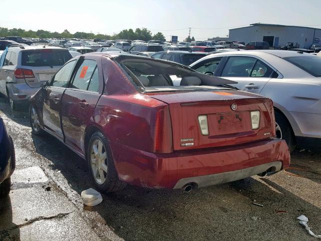 1G6DC67A760131674 - 2006 CADILLAC STS RED photo 3