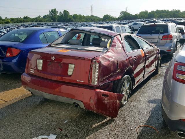 1G6DC67A760131674 - 2006 CADILLAC STS RED photo 4