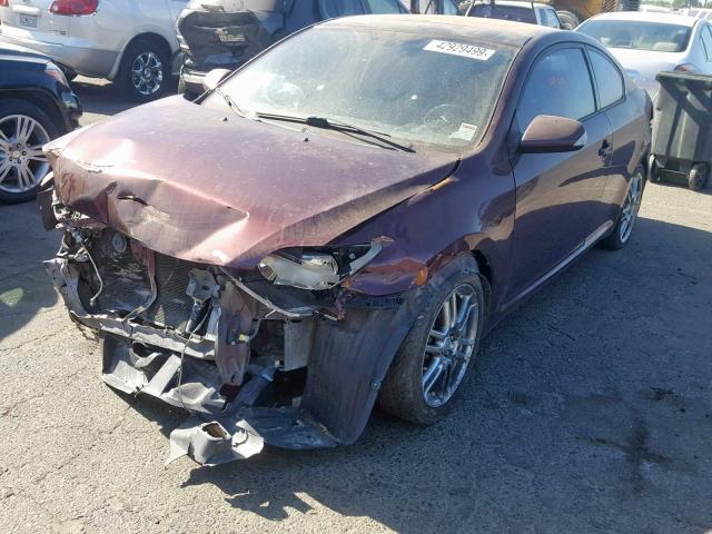 JTKDE167750030710 - 2005 TOYOTA SCION TC PURPLE photo 2