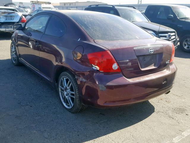 JTKDE167750030710 - 2005 TOYOTA SCION TC PURPLE photo 3
