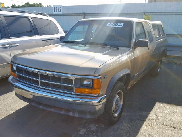 1B7FL23X5MS359263 - 1991 DODGE DAKOTA BROWN photo 2