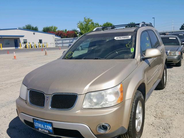 2CKDL73F966031029 - 2006 PONTIAC TORRENT BEIGE photo 2