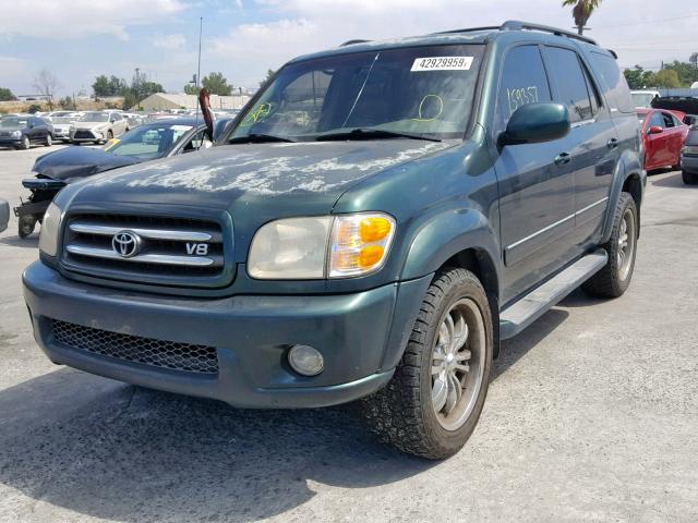 5TDBT48AX1S005869 - 2001 TOYOTA SEQUOIA LI GREEN photo 2