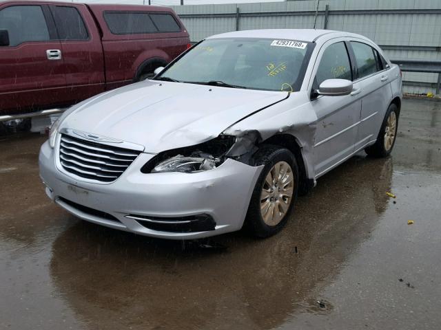 1C3CCBAB2CN157945 - 2012 CHRYSLER 200 LX SILVER photo 2