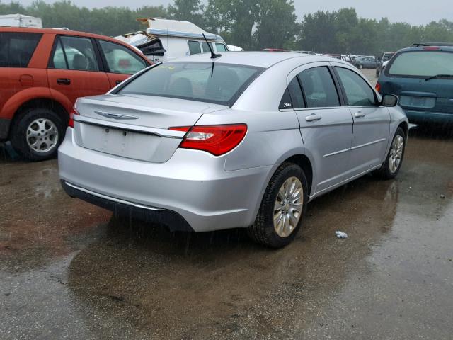 1C3CCBAB2CN157945 - 2012 CHRYSLER 200 LX SILVER photo 4