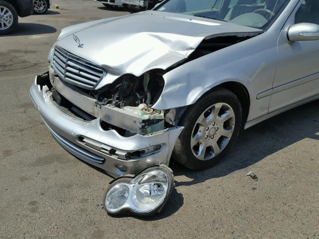 WDBRF61J85A711171 - 2005 MERCEDES-BENZ C 240 SILVER photo 9