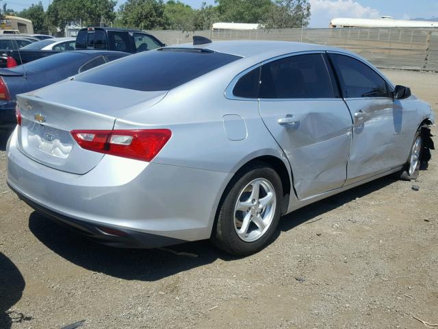 1G1ZB5ST9HF258590 - 2017 CHEVROLET MALIBU LS 银色 照片 4