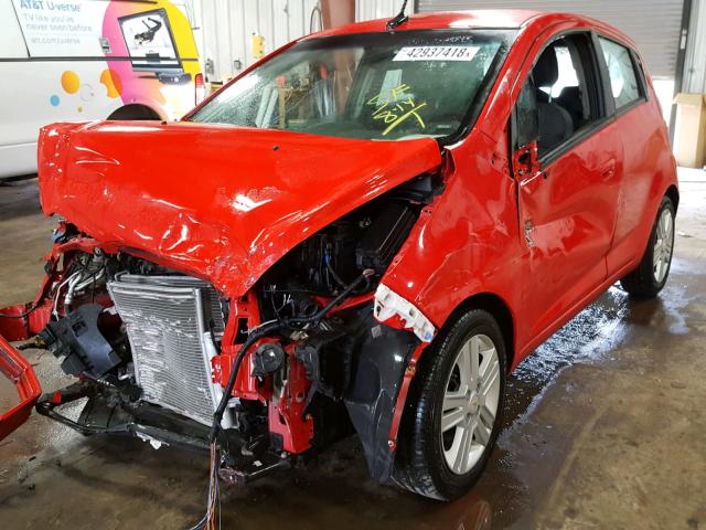 KL8CD6S97DC507586 - 2013 CHEVROLET SPARK 1LT RED photo 2